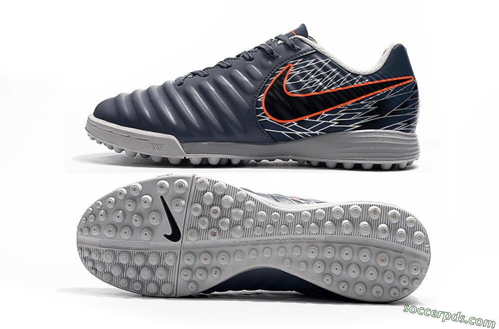 Nike Tiempox Ligera IV TF Low-Tops Football Shoes - Grey/Red/Black 0