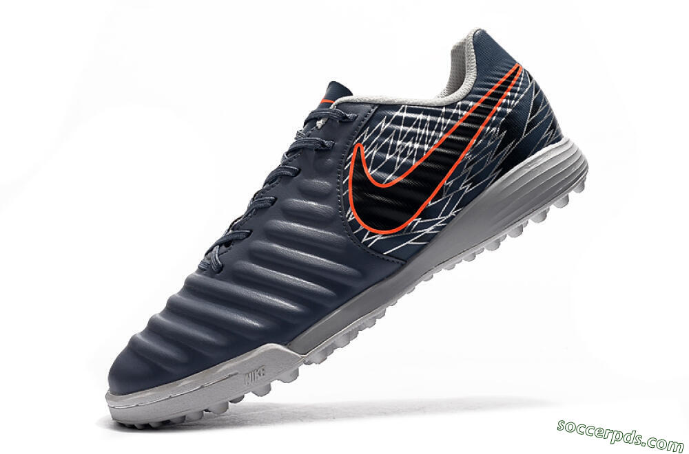 Nike Tiempox Ligera IV TF Low-Tops Football Shoes - Grey/Red/Black 8