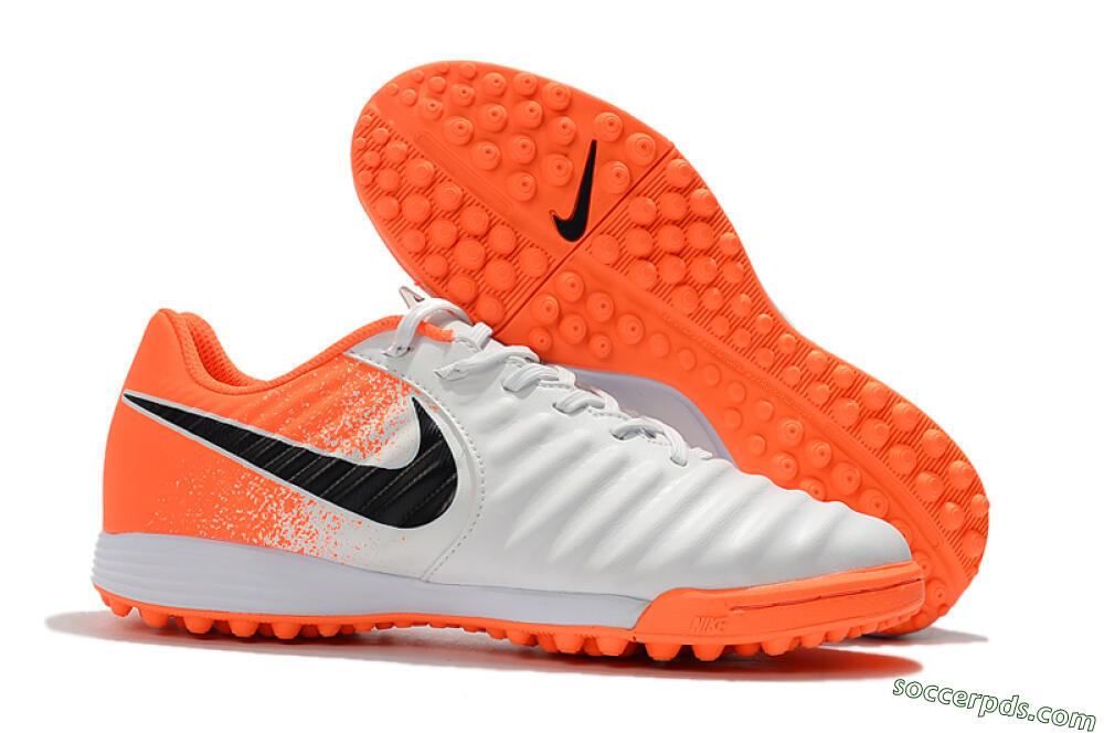 Nike Tiempox Ligera IV TF Low-Tops Football Shoes - White/Black/Red 1