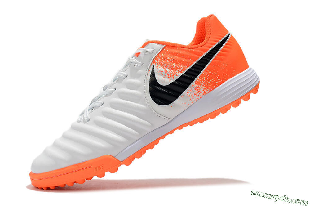 Nike Tiempox Ligera IV TF Low-Tops Football Shoes - White/Black/Red 8