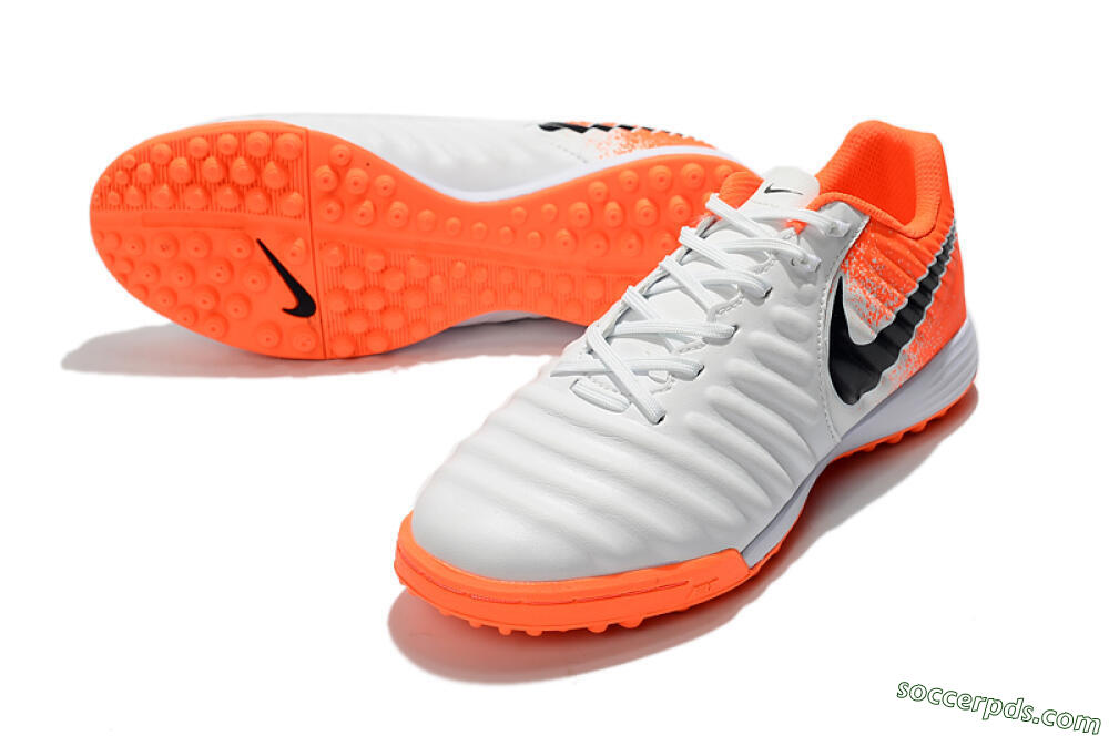 Nike Tiempox Ligera IV TF Low-Tops Football Shoes - White/Black/Red 3