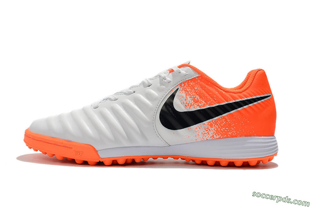 Nike Tiempox Ligera IV TF Low-Tops Football Shoes - White/Black/Red 2