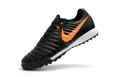 Nike Tiempox Ligera IV TF Low-Tops Football Shoes - Black/Orange/White