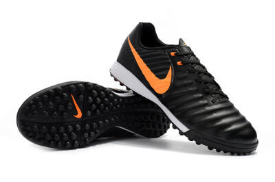 Nike Tiempox Ligera IV TF Low-Tops Football Shoes - Black/Orange/White