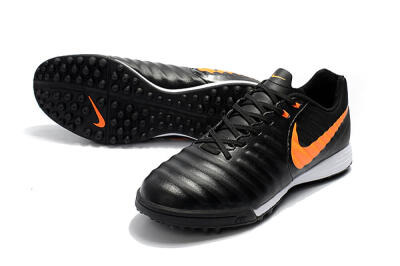 Nike Tiempox Ligera IV TF Low-Tops Football Shoes - Black/Orange/White