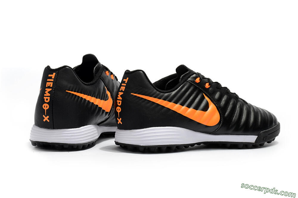 Nike Tiempox Ligera IV TF Low-Tops Football Shoes - Black/Orange/White 9