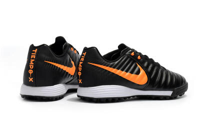 Nike Tiempox Ligera IV TF Low-Tops Football Shoes - Black/Orange/White