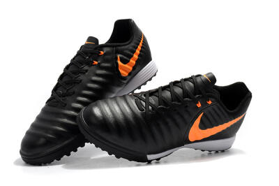 Nike Tiempox Ligera IV TF Low-Tops Football Shoes - Black/Orange/White