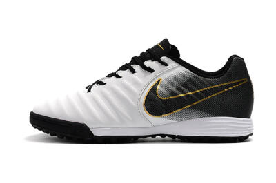 Nike Tiempox Ligera IV TF Low-Tops Football Shoes - White/Gold/Black
