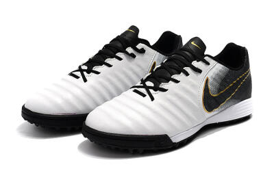 Nike Tiempox Ligera IV TF Low-Tops Football Shoes - White/Gold/Black