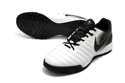 Nike Tiempox Ligera IV TF Low-Tops Football Shoes - White/Gold/Black