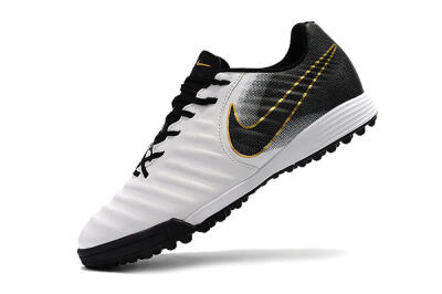 Nike Tiempox Ligera IV TF Low-Tops Football Shoes - White/Gold/Black
