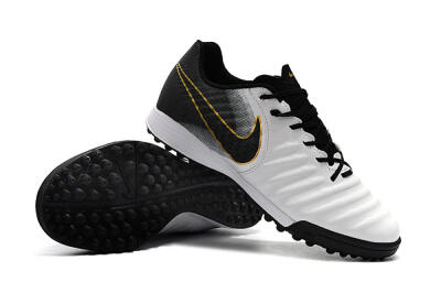 Nike Tiempox Ligera IV TF Low-Tops Football Shoes - White/Gold/Black
