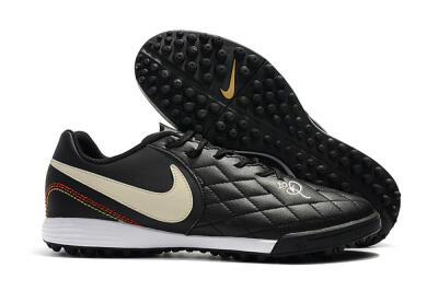 Nike Tiempox Finale 10R TF Low-Tops Football Shoes - Black/Beige/White