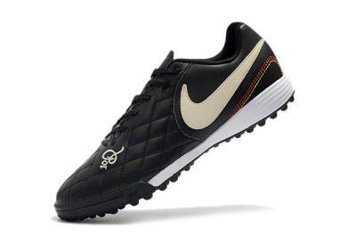 Nike Tiempox Finale 10R TF Low-Tops Football Shoes - Black/Beige/White