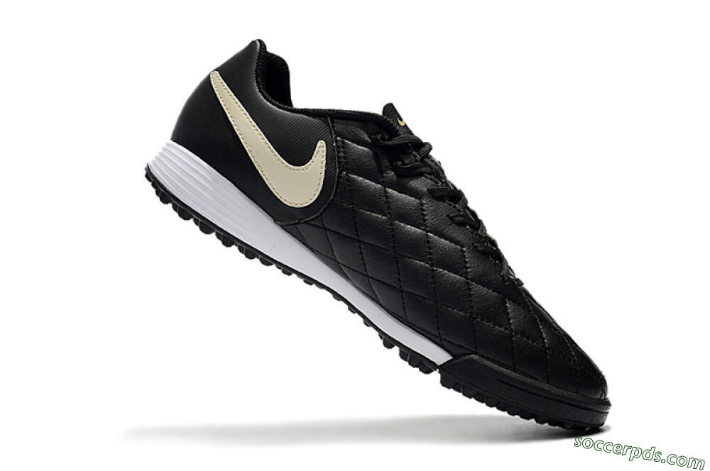 Nike Tiempox Finale 10R TF Low-Tops Football Shoes - Black/Beige/White 7