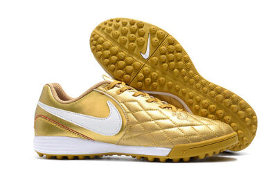 Nike Tiempox Finale 10R TF Low-Tops Football Shoes - Gold/White