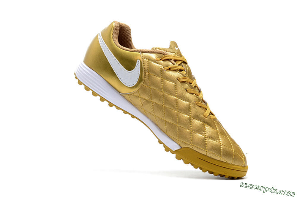 Nike Tiempox Finale 10R TF Low-Tops Football Shoes - Gold/White 7