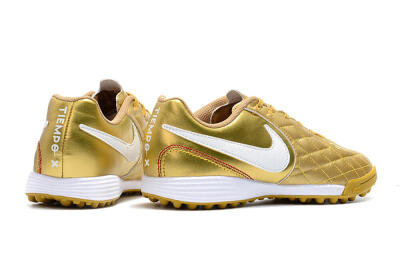 Nike Tiempox Finale 10R TF Low-Tops Football Shoes - Gold/White