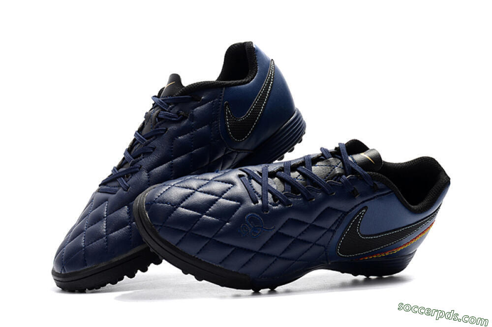 Nike Tiempox Finale 10R TF Low-Tops Football Shoes - Blue/Black/Red 6