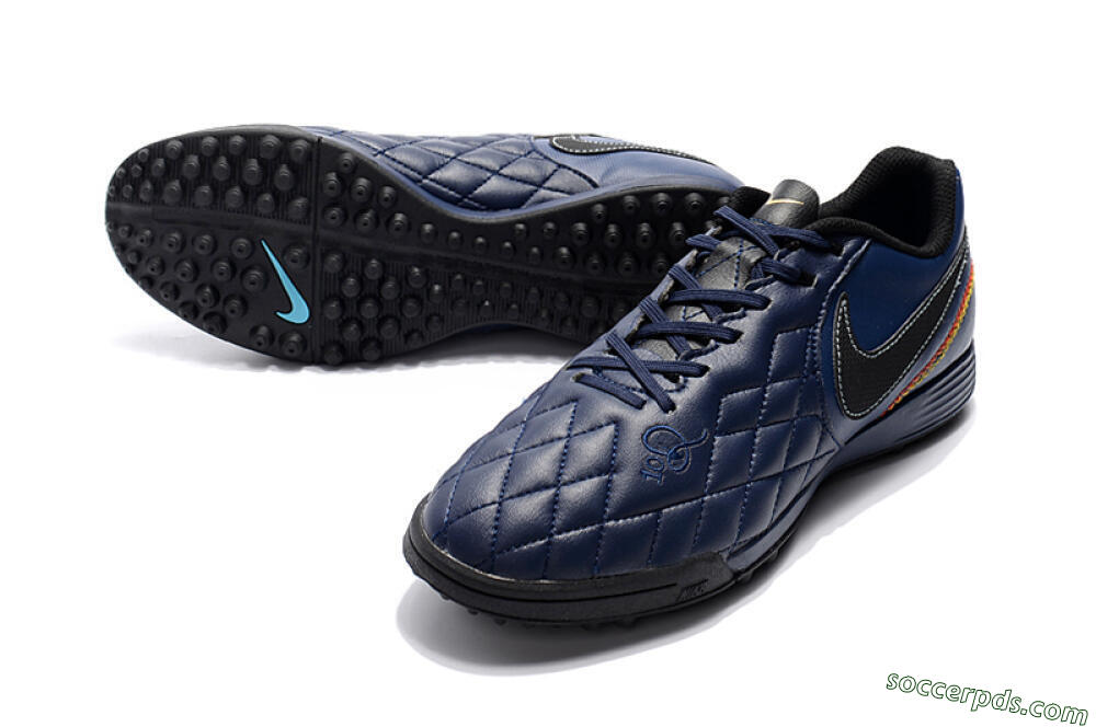 Nike Tiempox Finale 10R TF Low-Tops Football Shoes - Blue/Black/Red 3