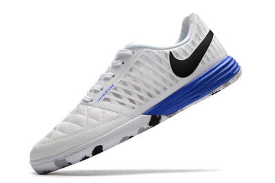 Nike Lunar Gato 2 IC Low-Tops Football Shoes - White/Black/Blue