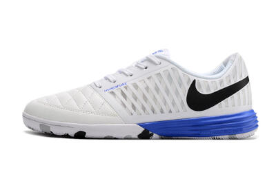 Nike Lunar Gato 2 IC Low-Tops Football Shoes - White/Black/Blue