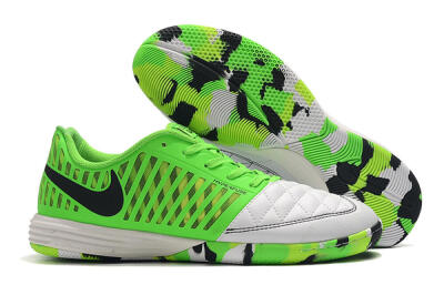 Nike Lunar Gato 2 IC Low-Tops Football Shoes - White/Green/Black