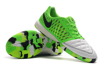Nike Lunar Gato 2 IC Low-Tops Football Shoes - White/Green/Black