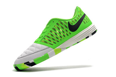 Nike Lunar Gato 2 IC Low-Tops Football Shoes - White/Green/Black