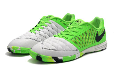 Nike Lunar Gato 2 IC Low-Tops Football Shoes - White/Green/Black
