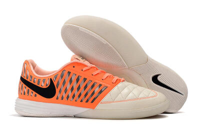 Nike Lunar Gato 2 IC Low-Tops Football Shoes - White/Orange/Black