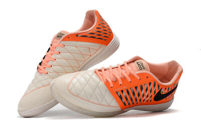 Nike Lunar Gato 2 IC Low-Tops Football Shoes - White/Orange/Black