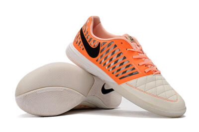 Nike Lunar Gato 2 IC Low-Tops Football Shoes - White/Orange/Black