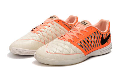 Nike Lunar Gato 2 IC Low-Tops Football Shoes - White/Orange/Black