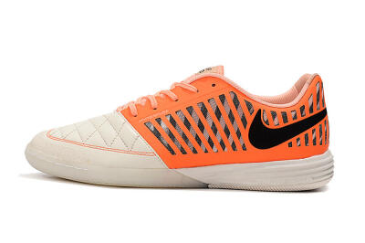 Nike Lunar Gato 2 IC Low-Tops Football Shoes - White/Orange/Black