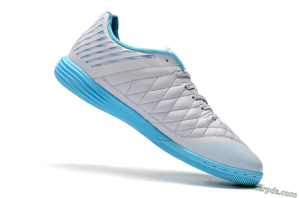 Nike Lunar Gato 2 IC Low-Tops Football Shoes - White/Silver/Jade 6