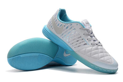 Nike Lunar Gato 2 IC Low-Tops Football Shoes - White/Silver/Jade