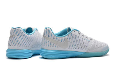 Nike Lunar Gato 2 IC Low-Tops Football Shoes - White/Silver/Jade