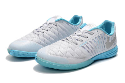 Nike Lunar Gato 2 IC Low-Tops Football Shoes - White/Silver/Jade