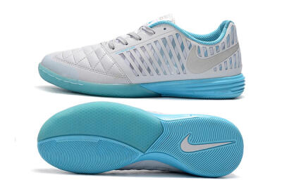 Nike Lunar Gato 2 IC Low-Tops Football Shoes - White/Silver/Jade