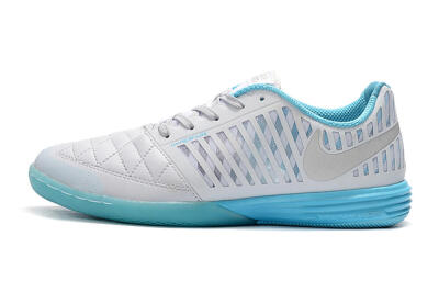 Nike Lunar Gato 2 IC Low-Tops Football Shoes - White/Silver/Jade