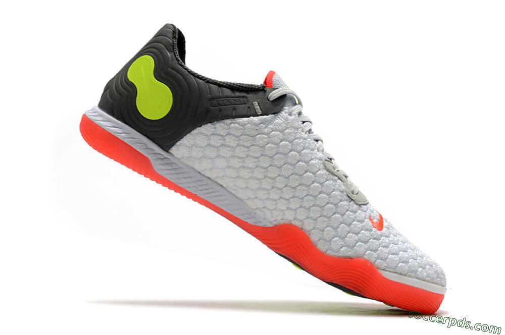 Nike React Gato IC Low-Tops Football Shoes - White/Red/Yellow/Grey 4