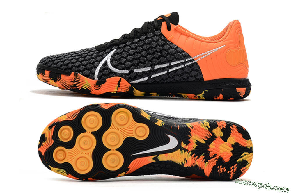 Nike React Gato IC Low-Tops Football Shoes - Black/Red/White 0