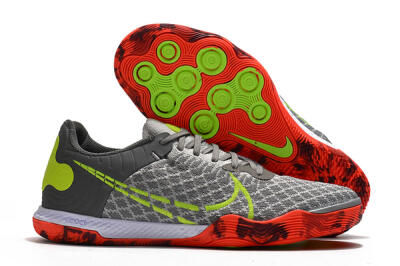 Nike React Gato IC Low-Tops Football Shoes - Grey/Red/Yellow