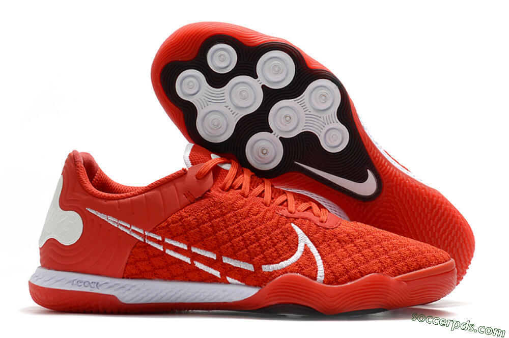 Nike React Gato IC Low-Tops Football Shoes - Red/Whtie/Black 1