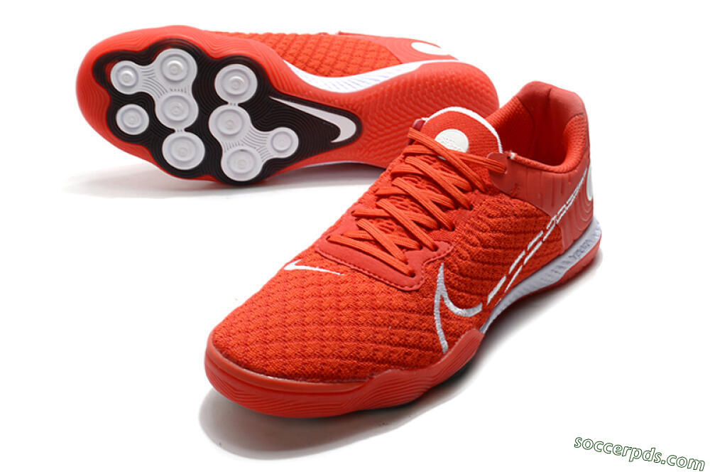 Nike React Gato IC Low-Tops Football Shoes - Red/Whtie/Black 3