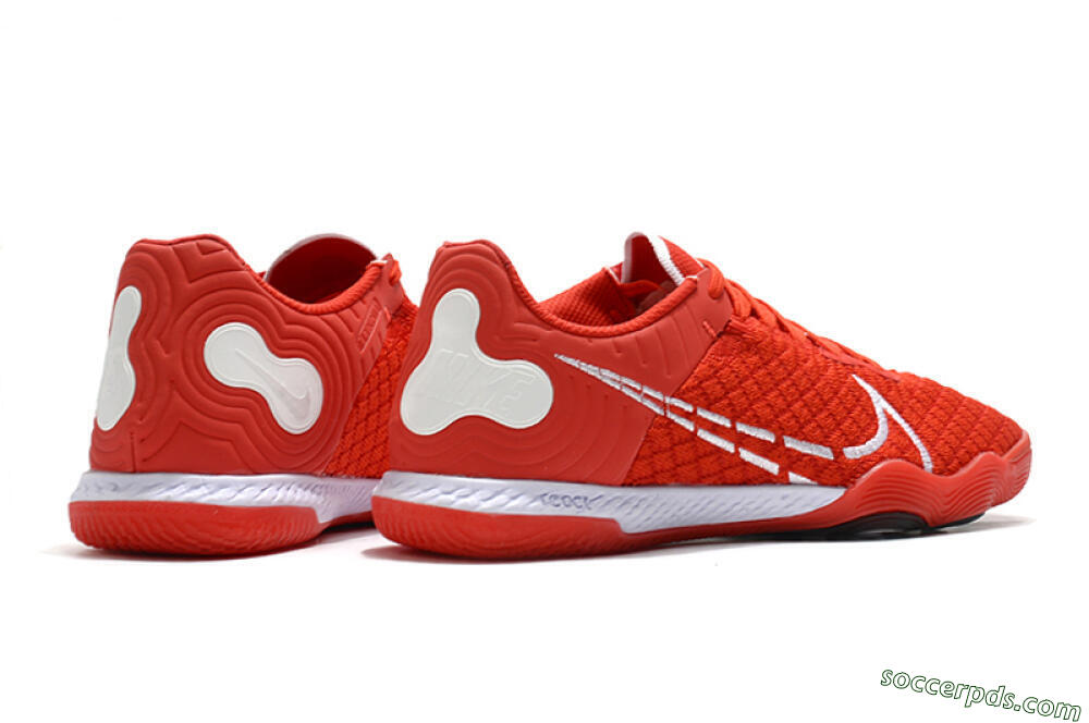 Nike React Gato IC Low-Tops Football Shoes - Red/Whtie/Black 6