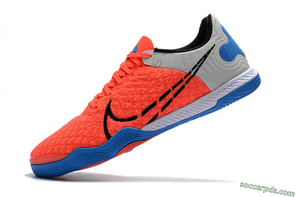 Nike React Gato IC Low-Tops Football Shoes - Red/Grey/Blue 5