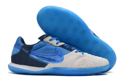 Nike Street Gato IC Low-Tops Football Shoes - Grey/Blue